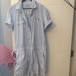 Vineyard Vines Blue and White Striped Romper